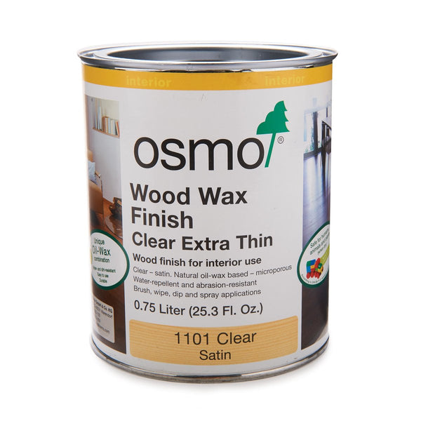 Osmo Wood Wax Finish Clear Extra Thin 0.75 Liter / 1101 Clear Satin